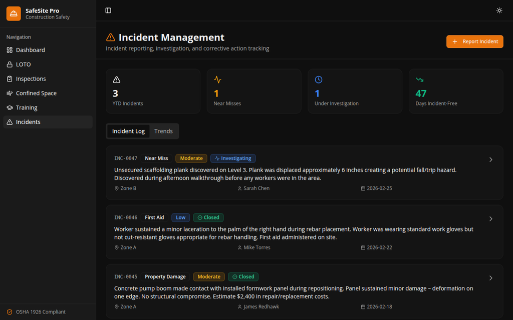 SafeSite Pro — Complete Construction Safety Management Platform