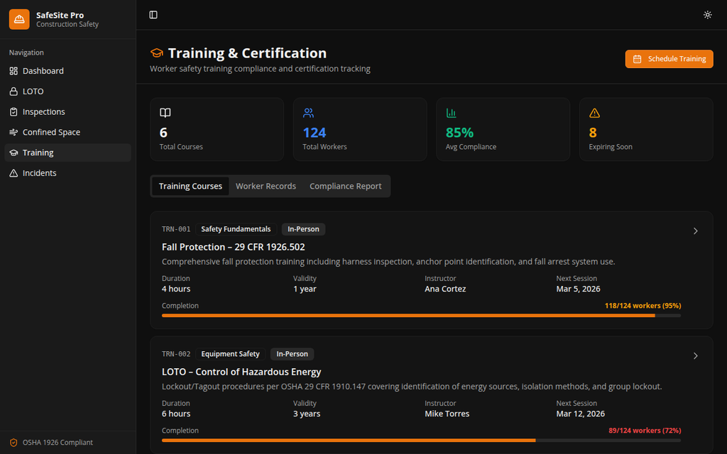 SafeSite Pro — Complete Construction Safety Management Platform